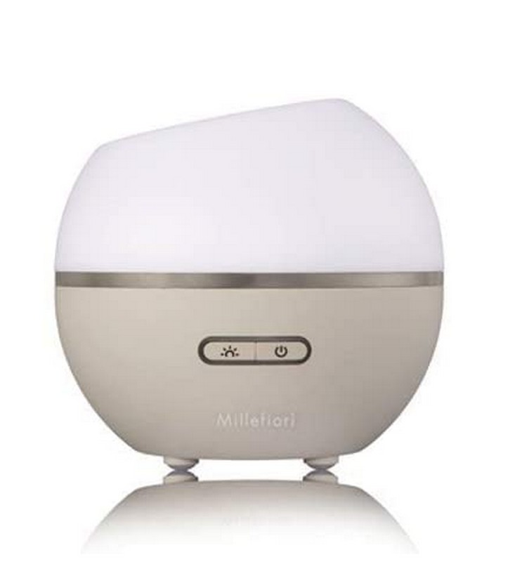 Diffusore di fragranza Millefiori color ottanio in porcellana con fiore in gesso che si impregna di essenza e profuma l'ambiente
